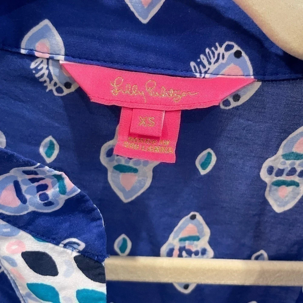 Like-New Women’s Lilly Pulitzer Lapis Lazuli Asani Tunic Top, size: XS - Picture 4 of 5